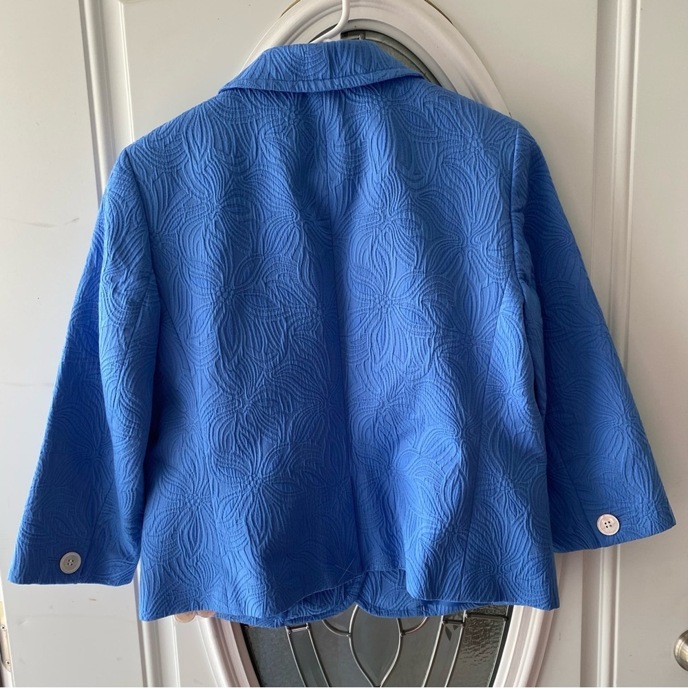 NWT Talbots blazer Blue one button. SZ 12P - Picture 12 of 14